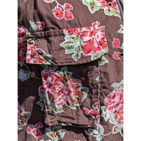 Matilda Jane Sydney Reversible Quilted Puffer Vest Brown Floral Corduroy Sz S - Picture 8 of 15